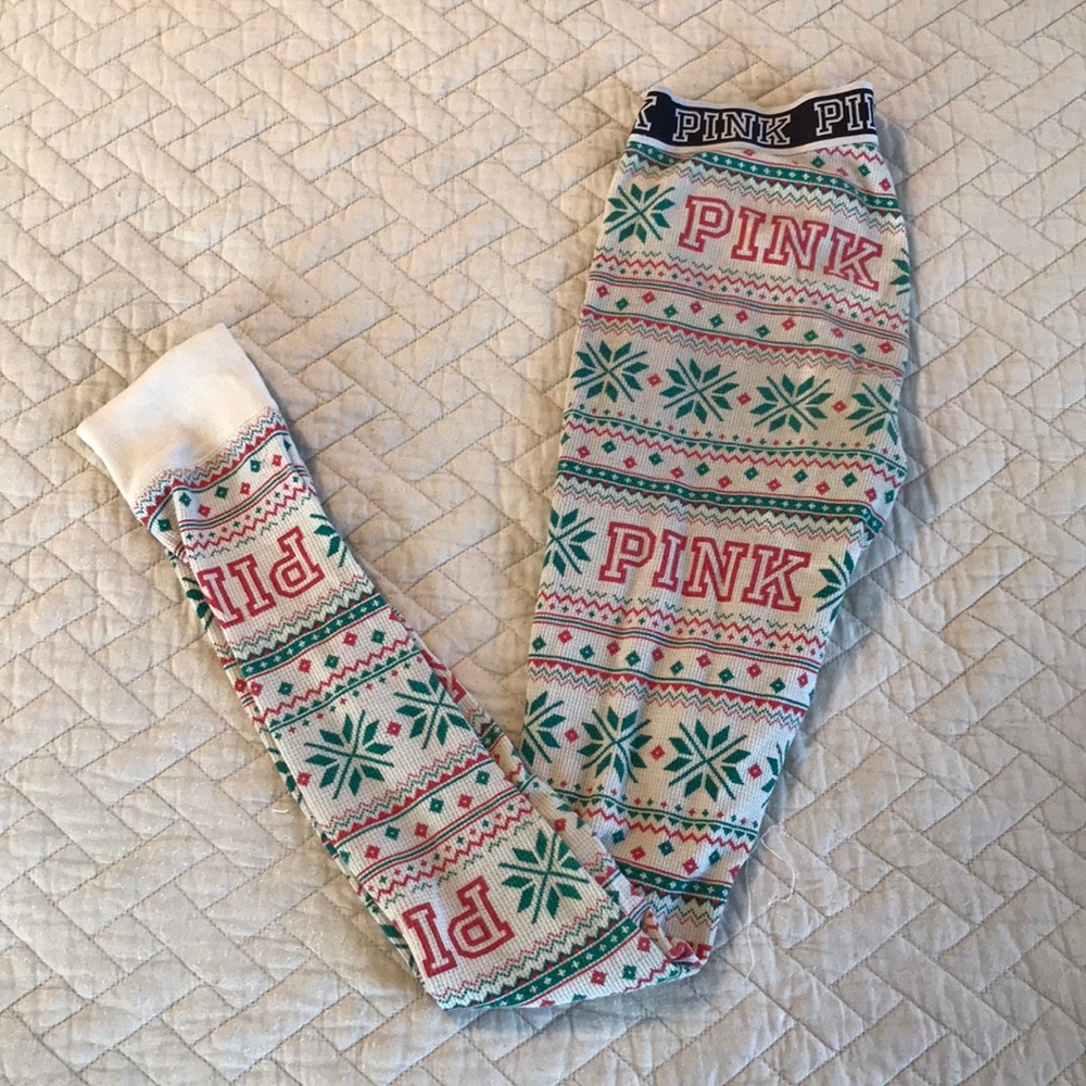 PINK Fair Isle Thermals Bottoms